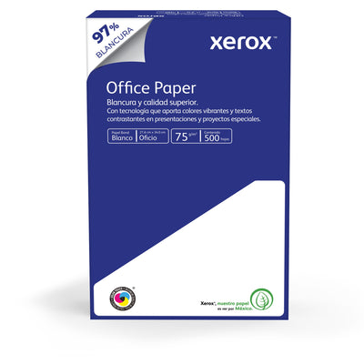 Papel Cortado Xerox Office Paper Oficio Azul 75 Grs 97% Blancura Caja con 5000 hojas