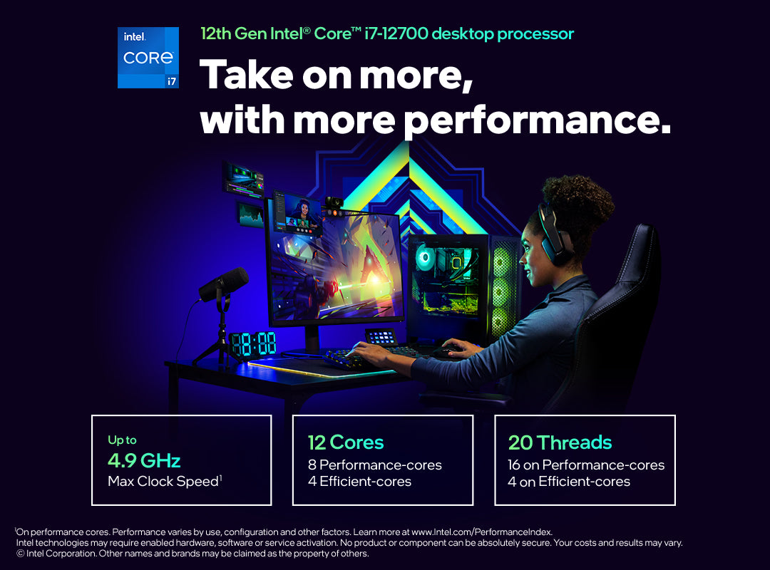 Procesador Intel Core i7 12700 3.6GHz 25MB 65W S 1700 Dodeca Core 12th Gen con Gráficos con Disipador BX8071512700