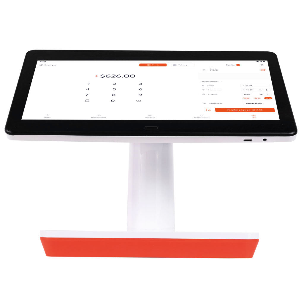 Punto de Venta Clip Stand Pantalla de 11.6" 1366×768 Android con Banda Magnética/Tarjeta con Chip /Pagos sin Contacto