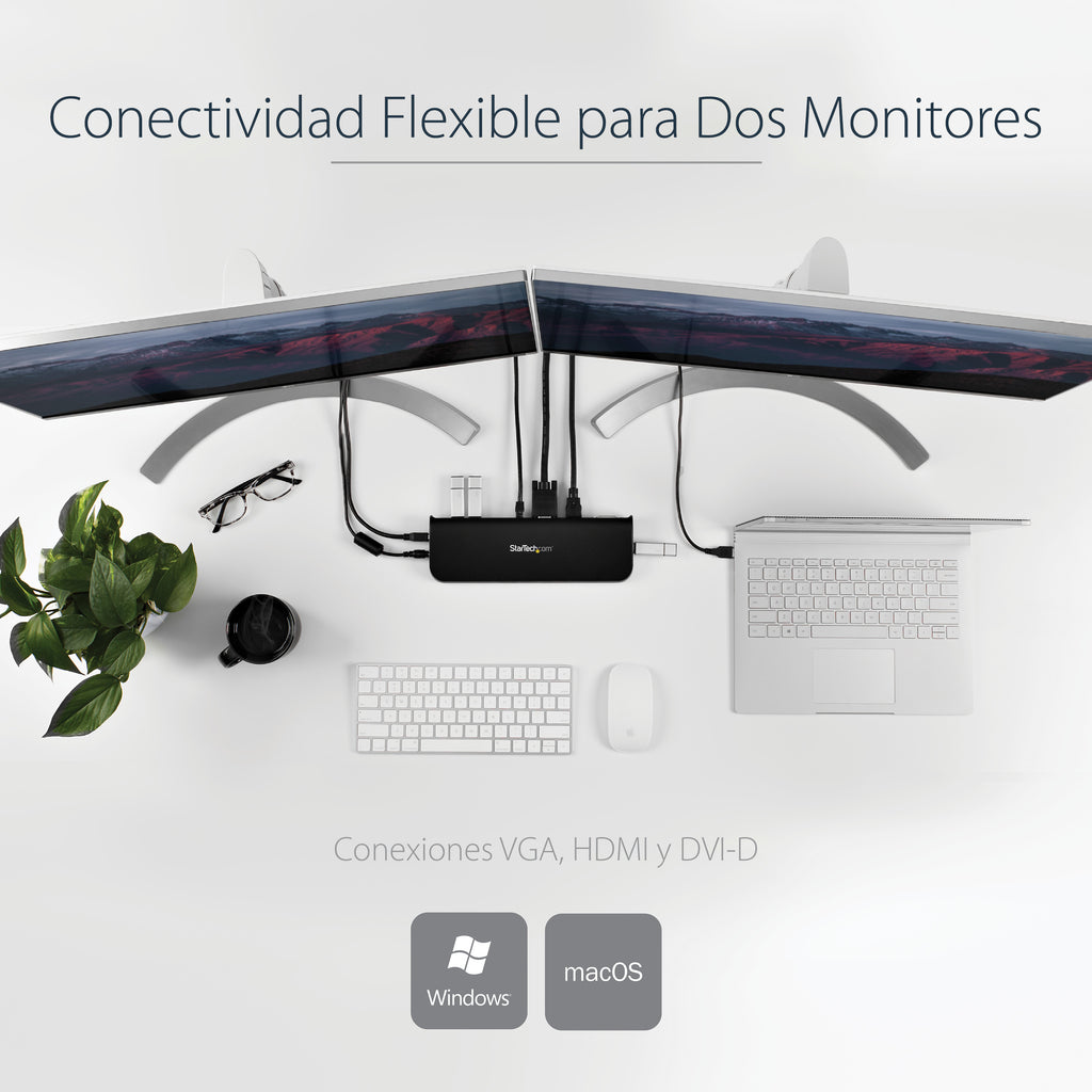 Replicador de Puertos StarTech.com USB3SDOCKHDV