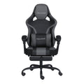Silla Gamer Nextep Ergonómica Falkor Masaje Lumbar y Reposa Pies Color Gris/Negro