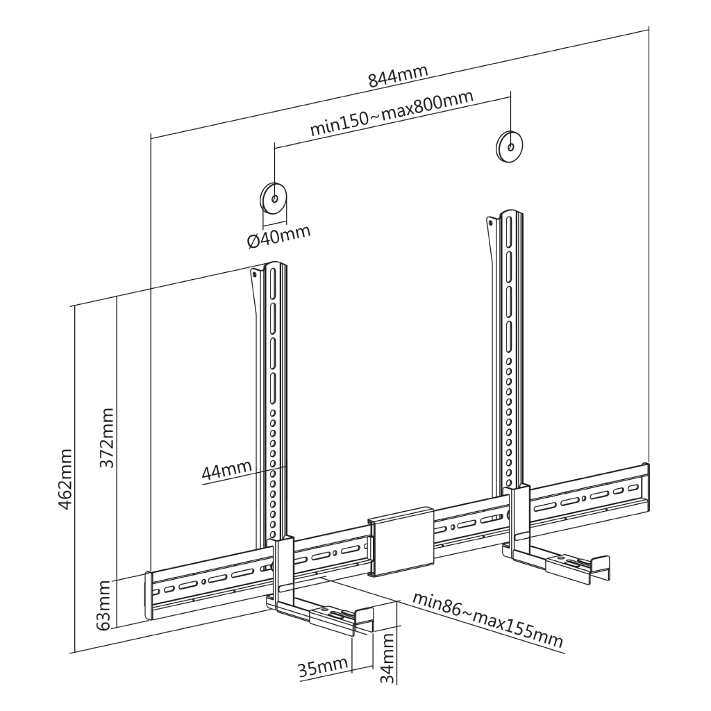 Soporte Manhattan Universal para Barra de Sonido