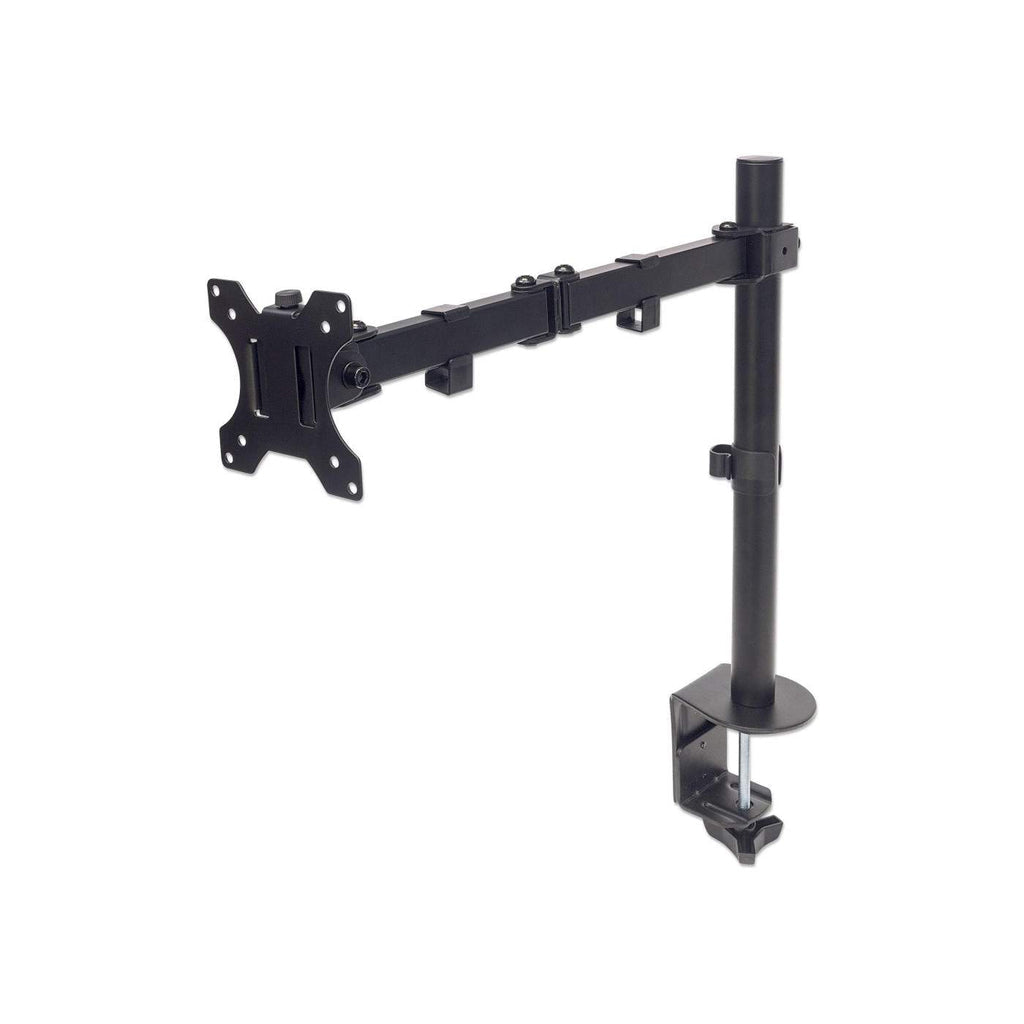 Soporte Monitor Manhattan 13" a 32" Escritorio Brazos Doble Articulación Color Negro