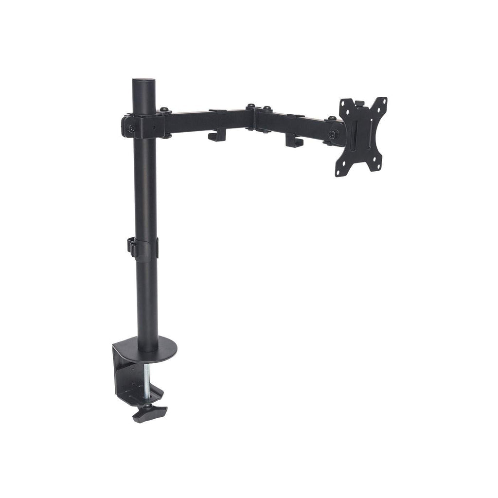 Soporte Monitor Manhattan 13" a 32" Escritorio Brazos Doble Articulación Color Negro