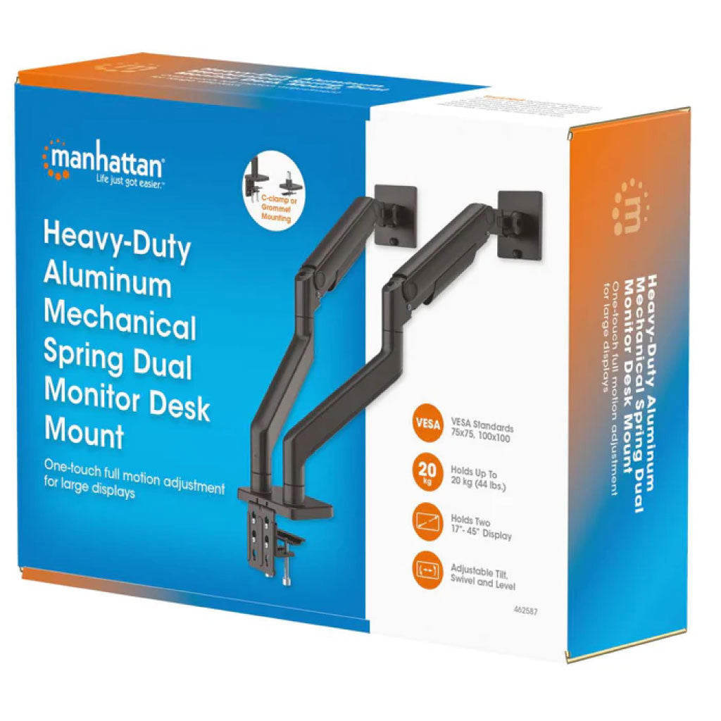 Soporte Monitor Manhattan p/2 Monitor 17 a 45 Escritorio