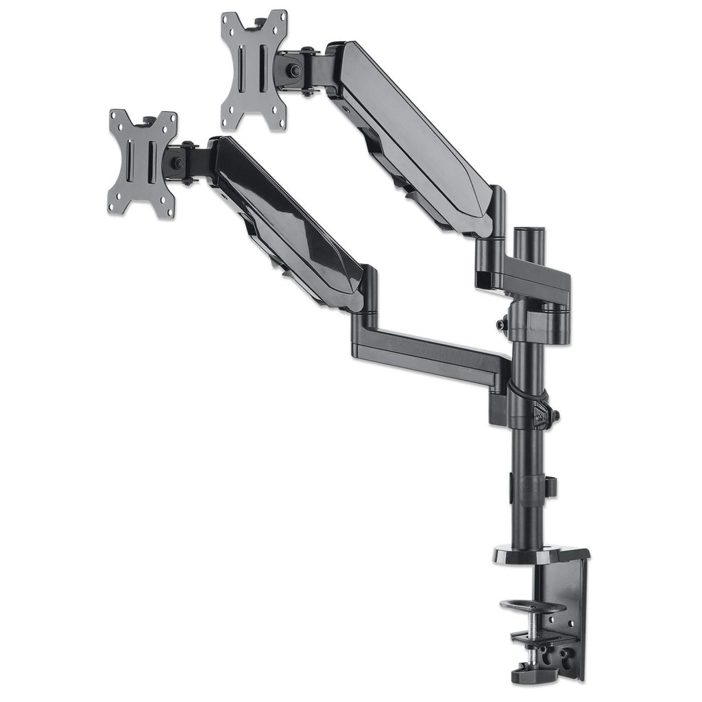 Soporte Monitor Manhattan Universal para 2 Monitores 17" a 32" Pistón Gas Hasta 8 Kg