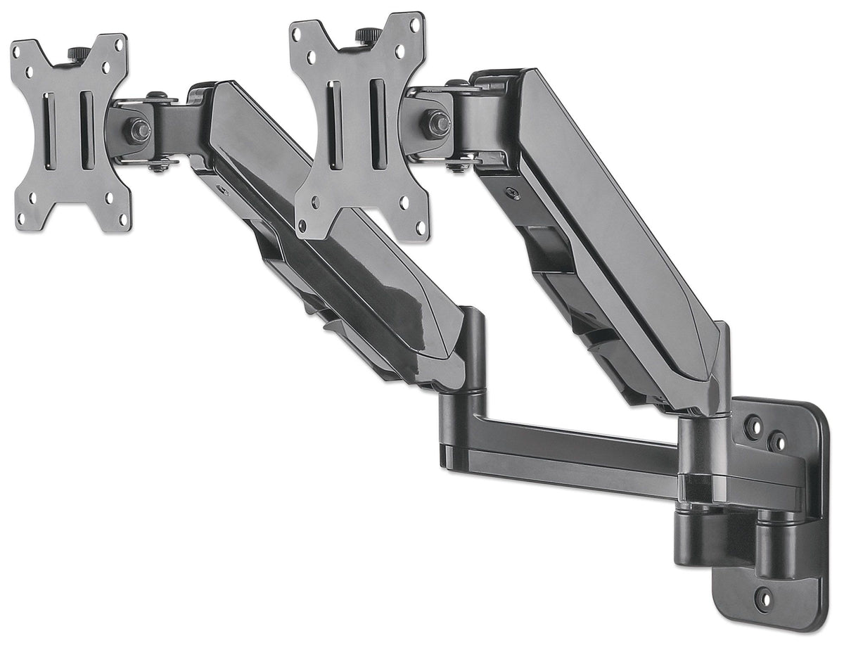 Soporte Monitor Manhattan Universal Pared para 2 Monitores 17" a 32" Pistón Hasta 8 Kg