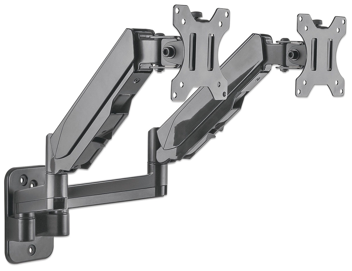Soporte Monitor Manhattan Universal Pared para 2 Monitores 17" a 32" Pistón Hasta 8 Kg