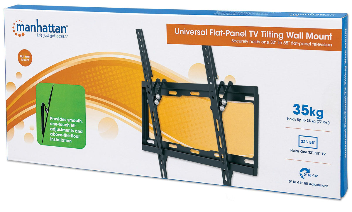 Soporte TV Manhattan 32" a 55" 35 Kg Pared Ajuste Vertical Color Negro