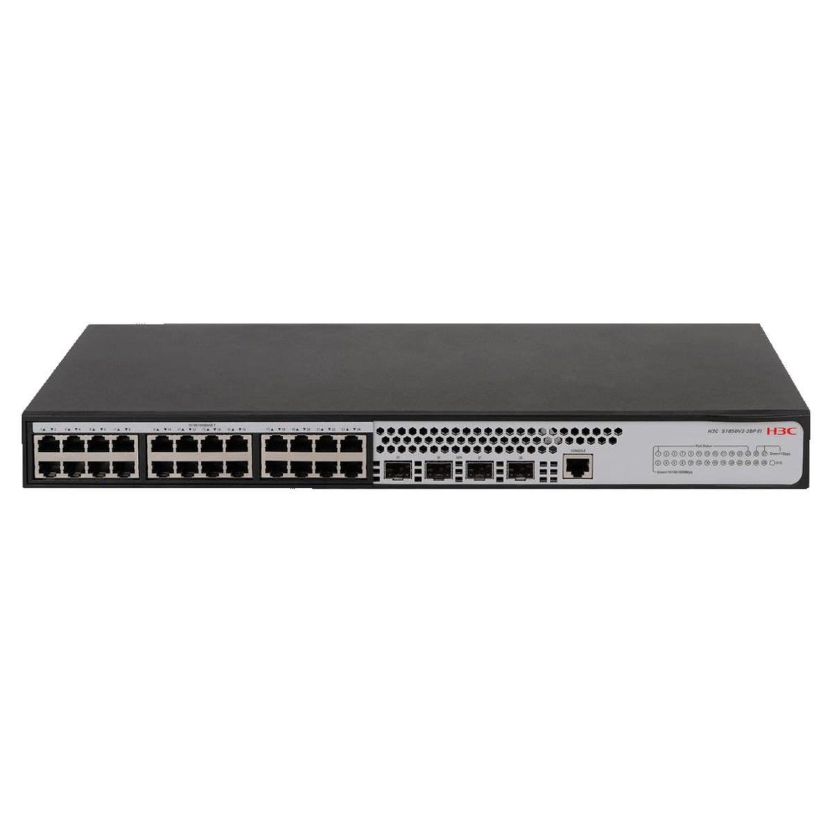 Switch H3C S1850V2-28P-EI L2 Ethernet 24 Puertos 10/100/1000BASE-T y 4 puertos 1000BASE-X SFP (AC)