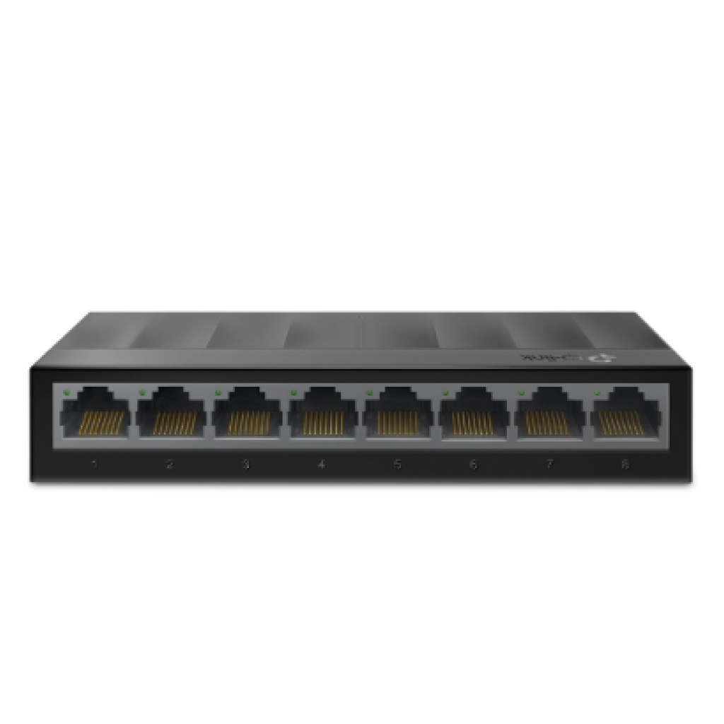 Switch para escritorio TP-Link de 8 Puertos RJ45 10/100/1000Mbps con auto-negociación con carcasa de plástico