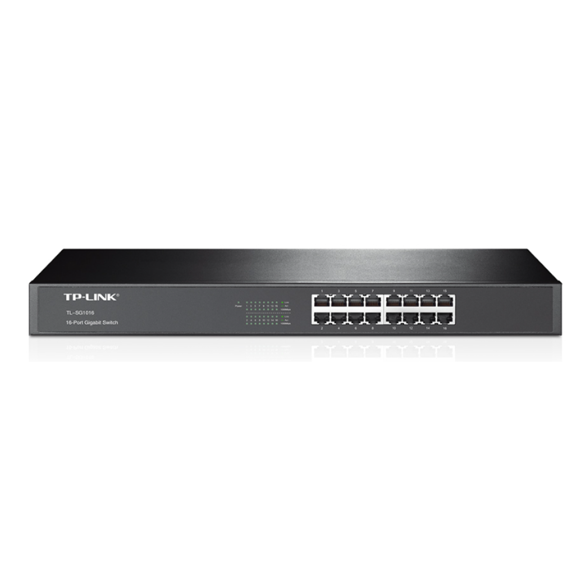 Switch TP-Link 16-Port Gigabit Switch 16× Gigabit RJ45 Ports 1U 19-inch Rack-mountable Steel Case Plug and Play