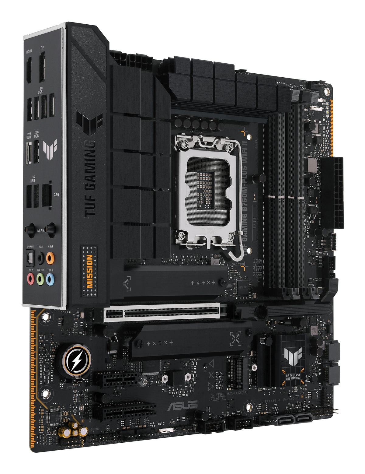 Tarjeta Madre ASUS TUF Gaming B760M-PLUS WiFi II 4xDDR5 192GB 7800Mhz PCIe 5.0 M.2 HDMI DP S 1700 13th 14th mATX Wi-Fi6E