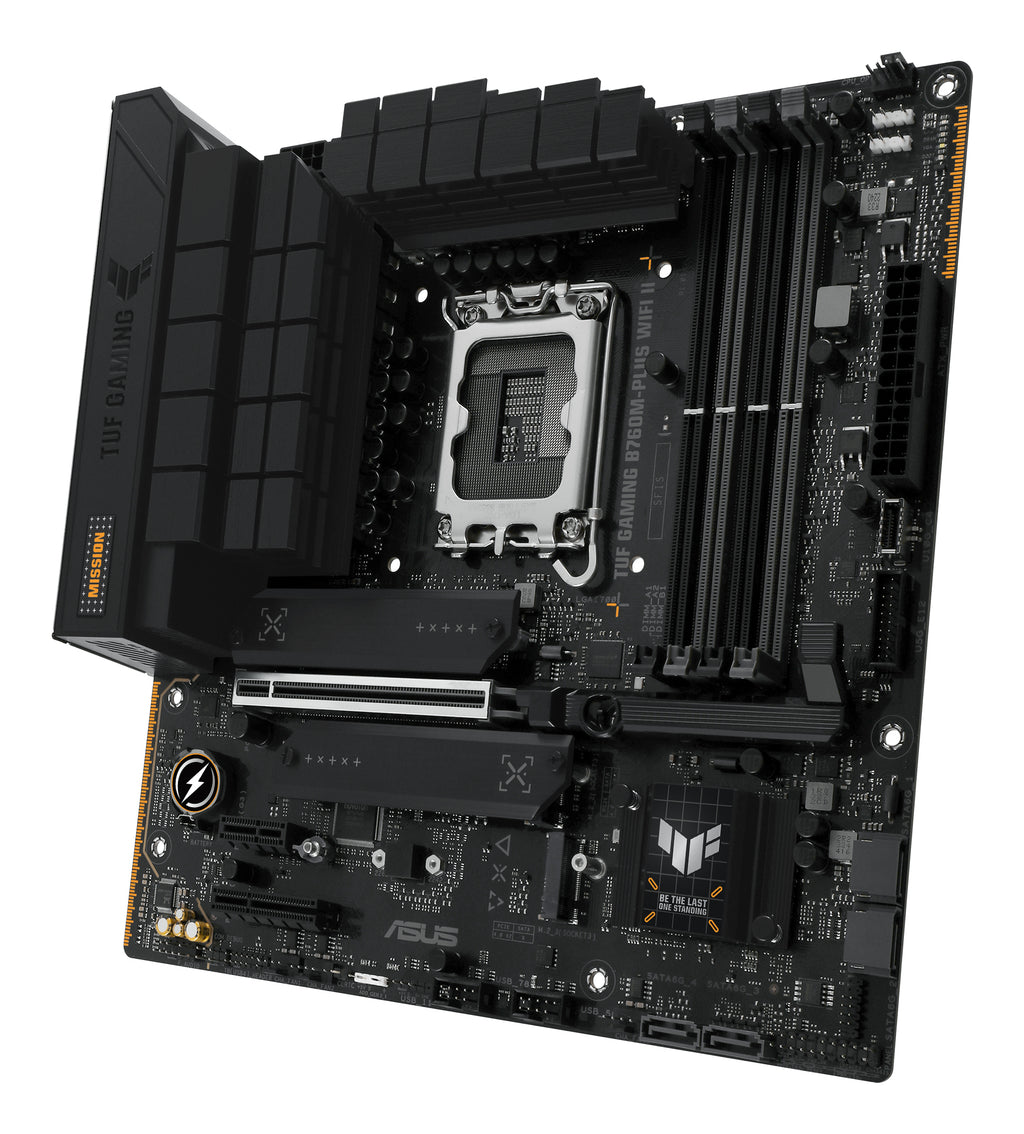 Tarjeta Madre ASUS TUF Gaming B760M-PLUS WiFi II 4xDDR5 192GB 7800Mhz PCIe 5.0 M.2 HDMI DP S 1700 13th 14th mATX Wi-Fi6E