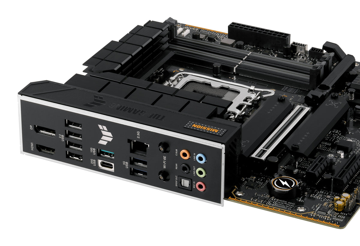 Tarjeta Madre ASUS TUF Gaming B760M-PLUS WiFi II 4xDDR5 192GB 7800Mhz PCIe 5.0 M.2 HDMI DP S 1700 13th 14th mATX Wi-Fi6E