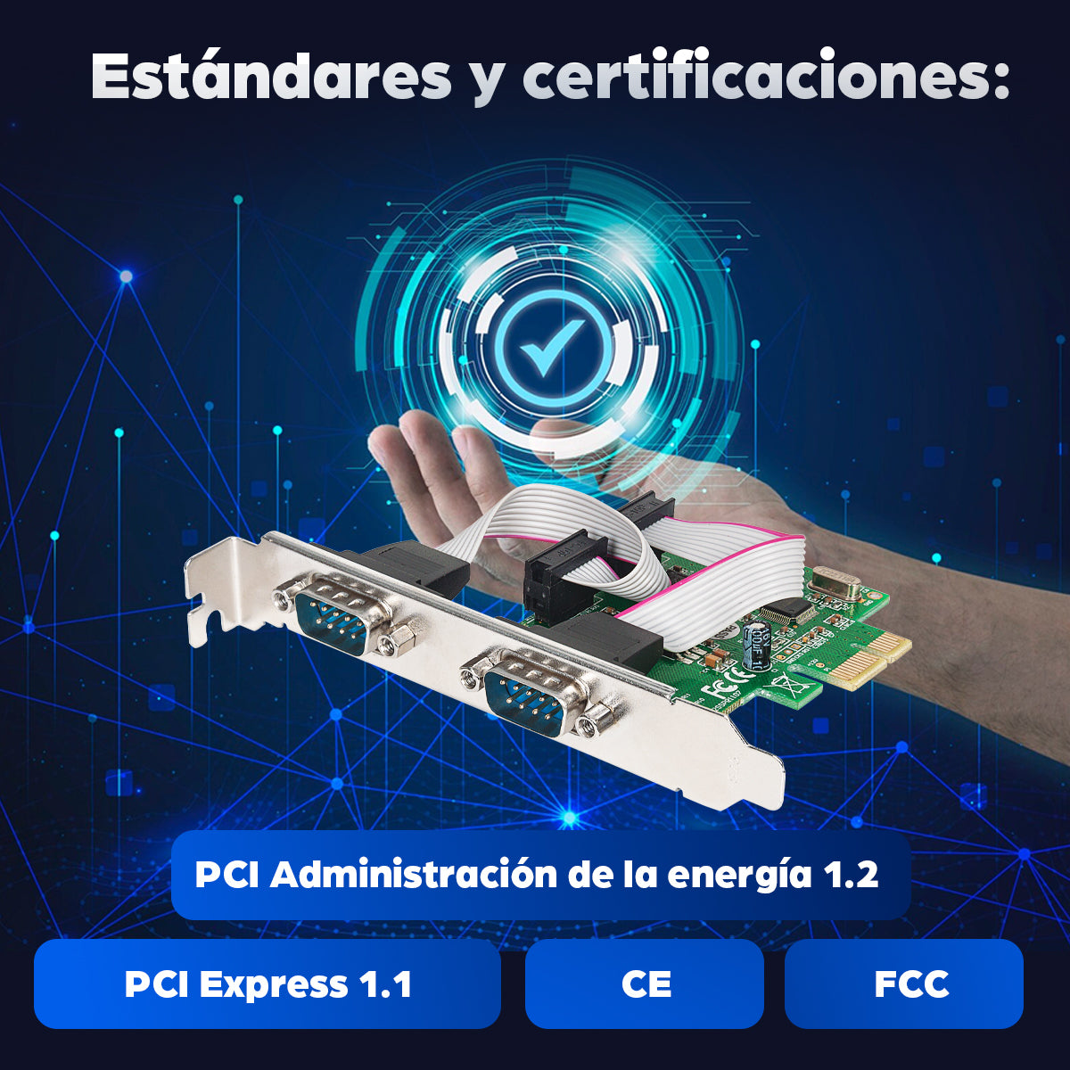 Tarjeta Serial PCI Express Manhattan 152082