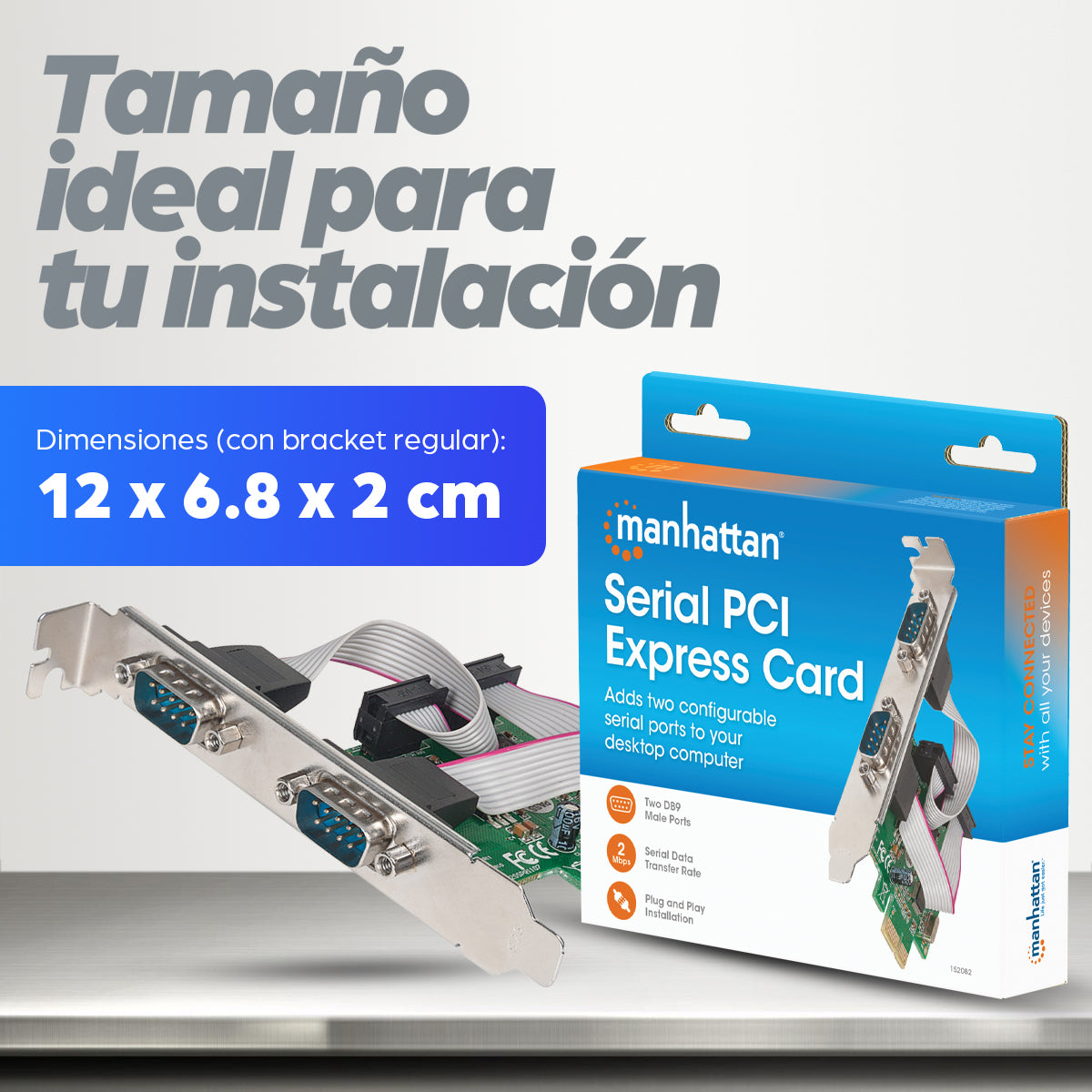 Tarjeta Serial PCI Express Manhattan 152082
