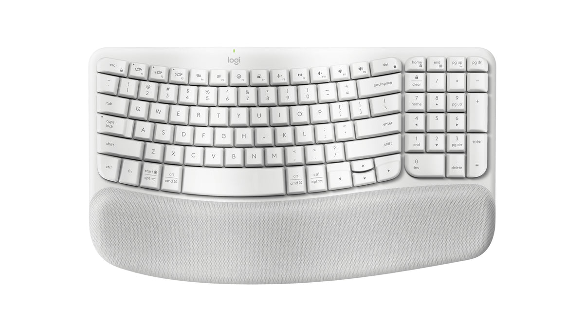 Teclado Inalámbrico Logitech Wave Keys Alcance 10 m Color Blanco