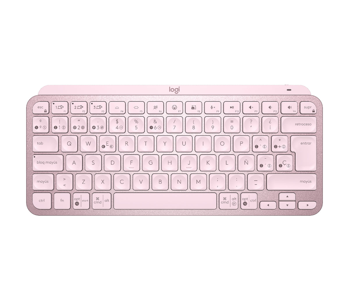 Teclado Logitech MX Keys Mini Inalámbrico Minimalista — Rosa