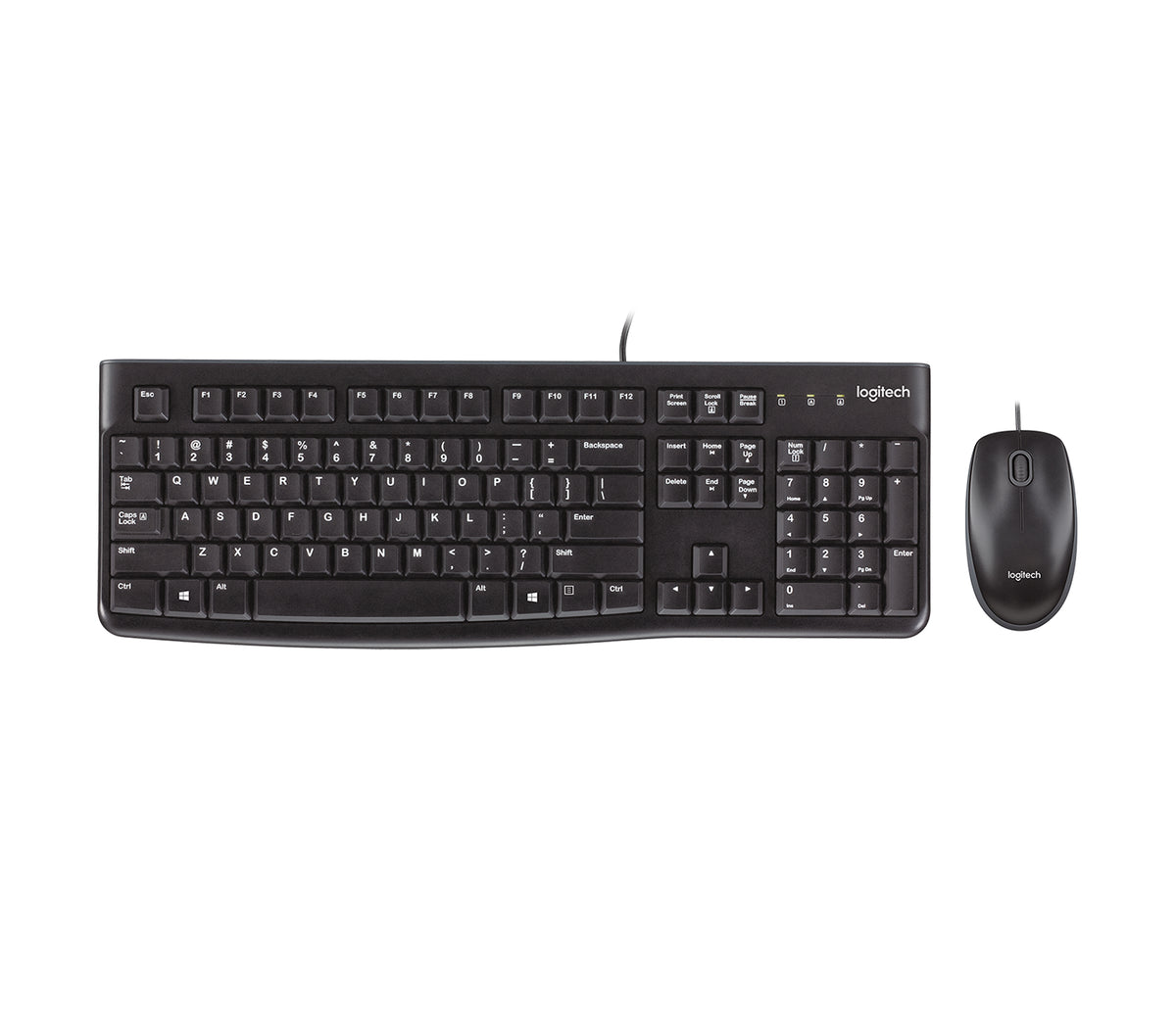 Teclado y Mouse Logitech MK120 Alámbrico USB Color Negro