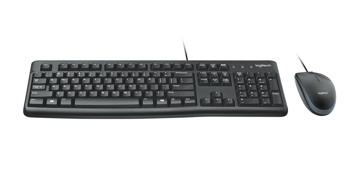 Teclado y Mouse Logitech MK120 Alámbrico USB Color Negro