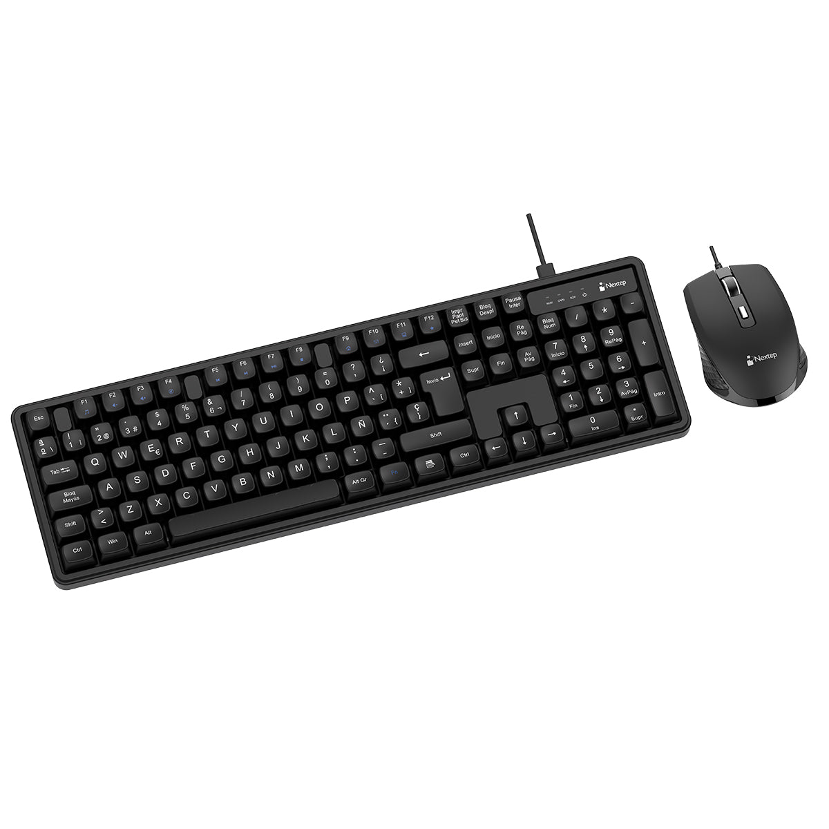 Teclado y Mouse Nextep Pro Alámbrico Operacion Silenciosa USB