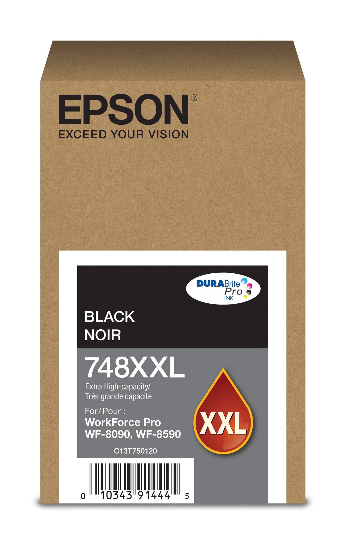 Tinta Epson T748XXL Capacidad Extra Alta WF-6090/WF-6590 Color Negro