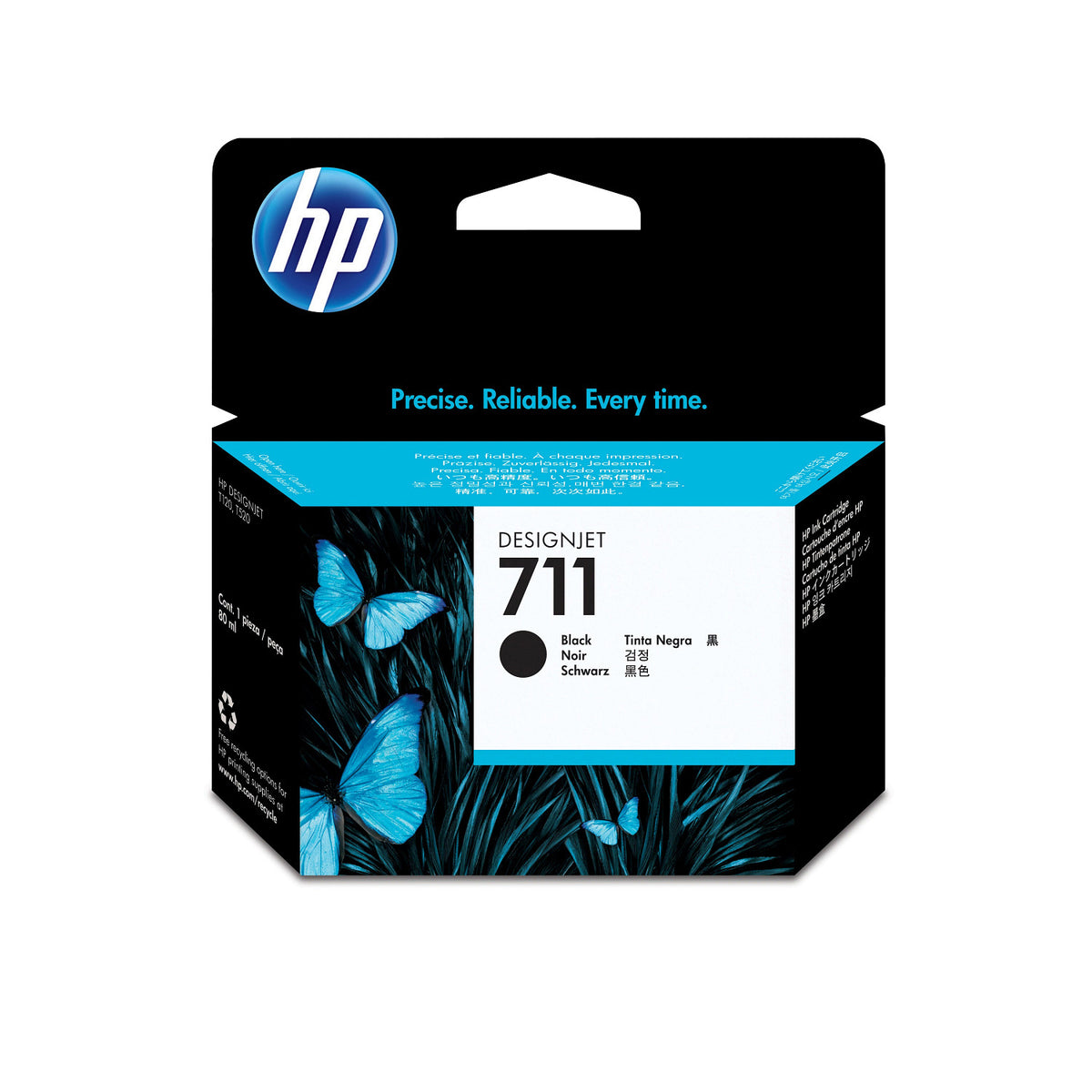 Tinta HP DesignJet HP 711 80ml Color Negro