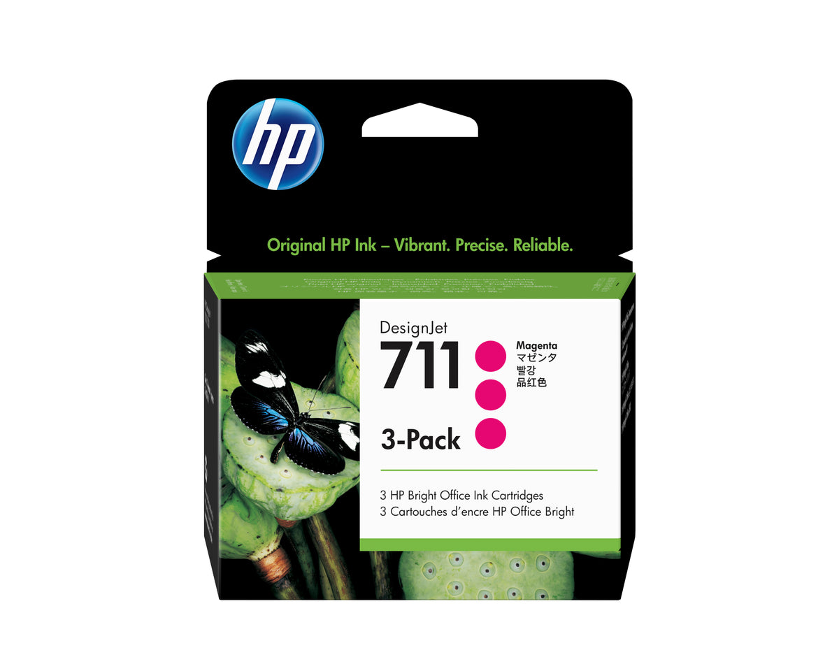 Tinta HP LF 711 Magenta 3Pack DesignJet