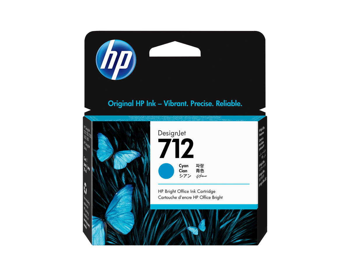 Tinta HP LF DesignJet 712 29ml Color Cian