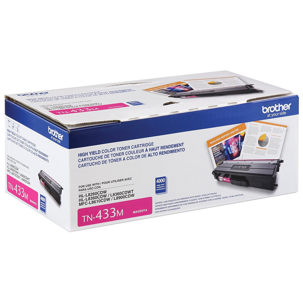 Tóner Brother TN433M Rendimiento 4000 Páginas MFCL8900CDW Color Magenta