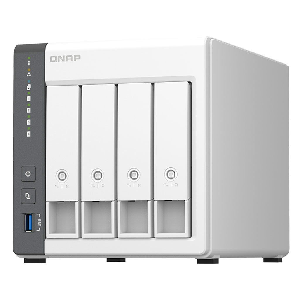 Unidad Almacenamiento NAS QNAP CPU ARM Cortex A55 Quad Core 2.0GHz 4GB RAM RJ45 2.5GbE 4 Bahias 3.5 Hasta 22TB Linux