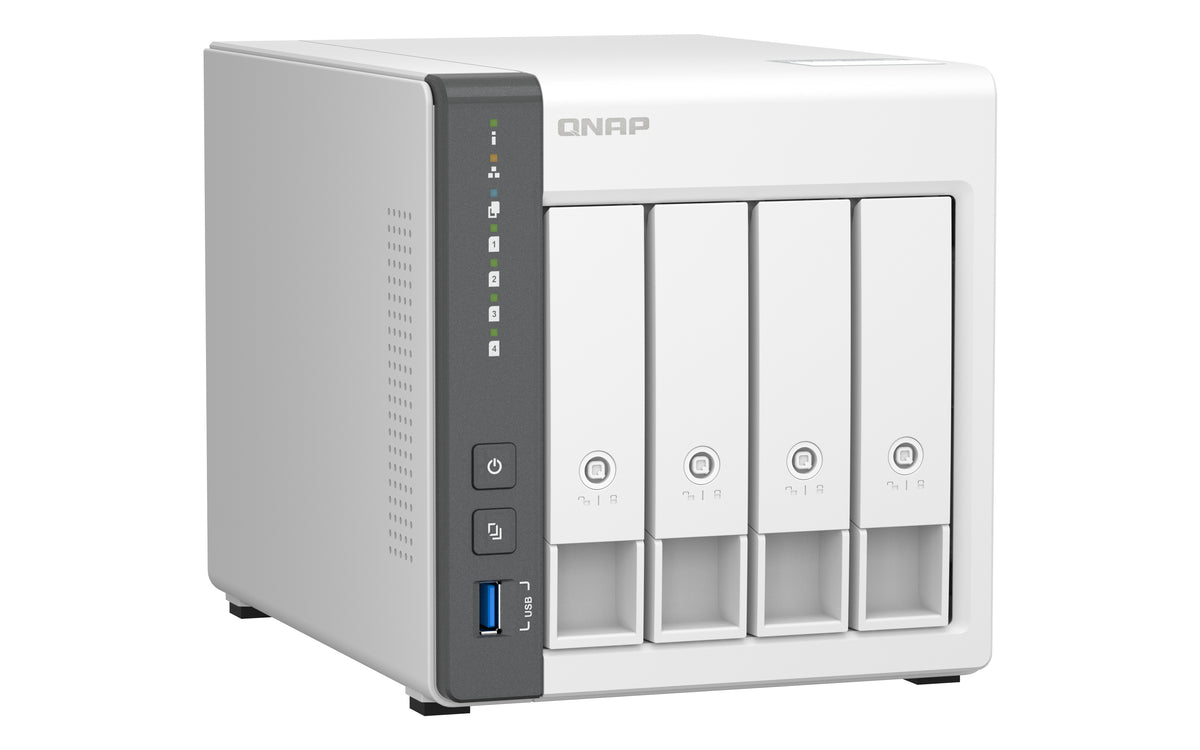 Unidad Almacenamiento NAS QNAP CPU ARM Cortex A55 Quad Core 2.0GHz 4GB RAM RJ45 2.5GbE 4 Bahias 3.5 Hasta 22TB Linux