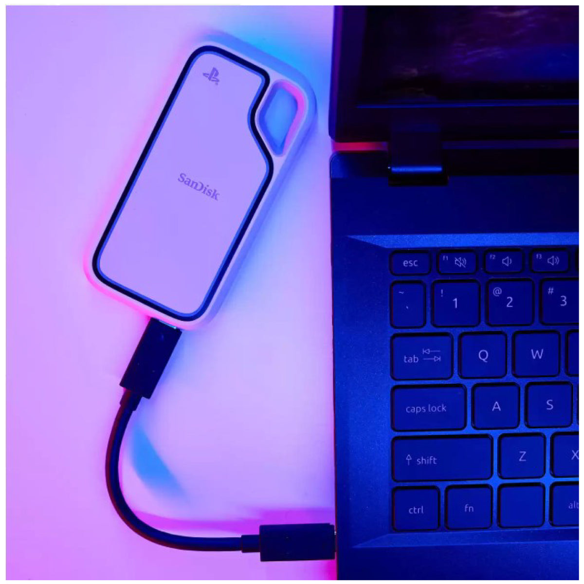 Unidad de Estado Sólido SSD Externo SanDisk Extreme Portable para PS5 y PC 2TB USB 3.2 GEN 2 LECT.1000MB/S