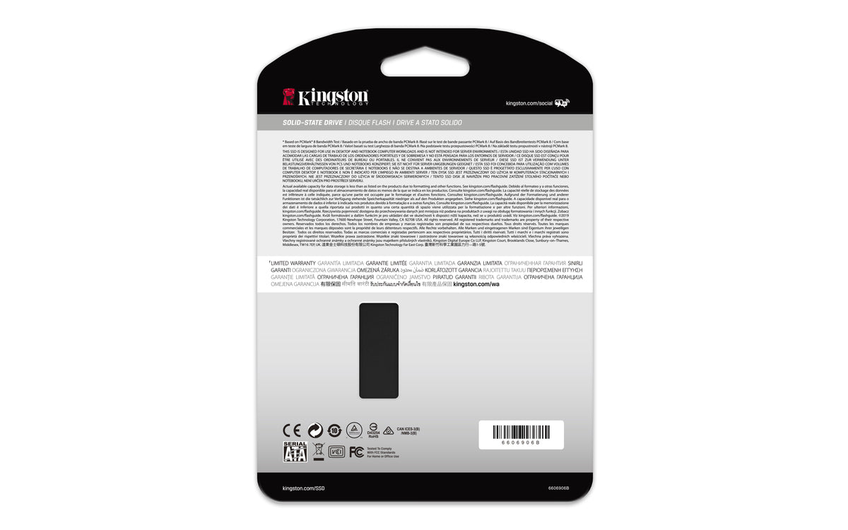 Unidad de Estado Sólido SSD Kingston 256 GB SKC600 SATA3 2.5"