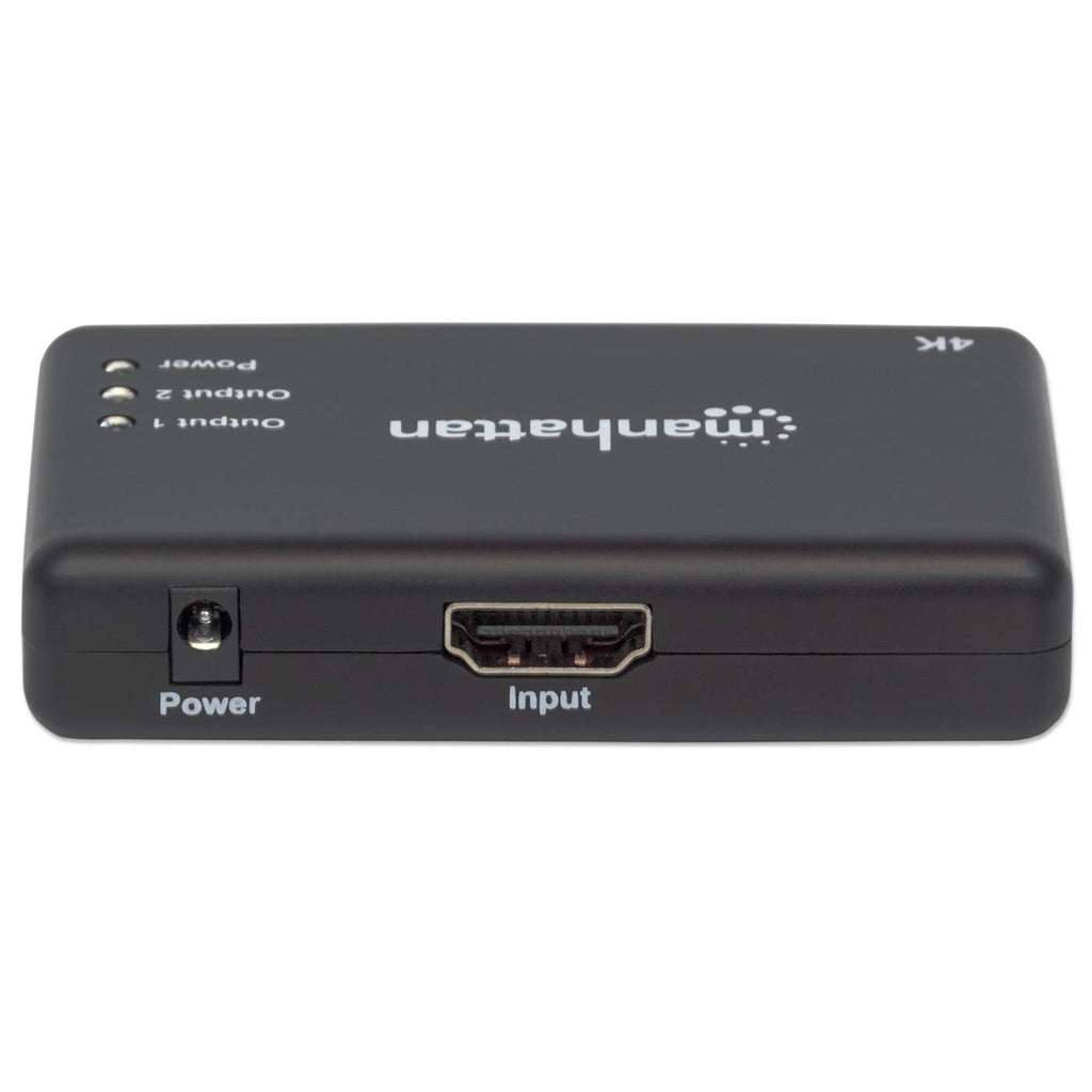 Video Splitter Manhattan HDMI 2 Puertos UHD TV 4k/30Hz Color Negro